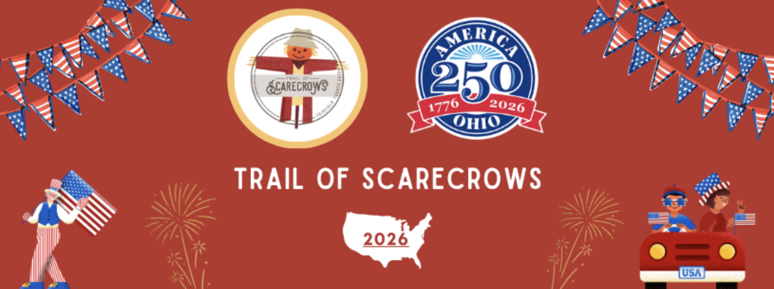 Trail of Scarecrows 2026 — America 250 theme