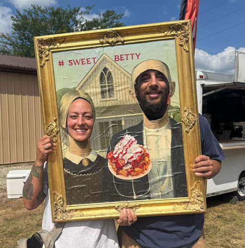 Live band performing outdoors