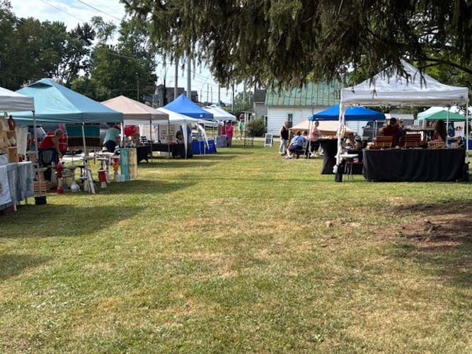 Festival raffle ticket sales booth